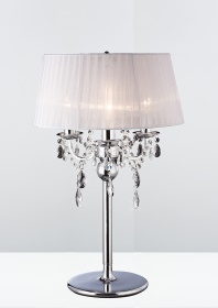 Olivia Polished Chrome-White Crystal Table Lamps Diyas Contemporary Crystal Table Lamps Olivia Polished Chrome-White Crystal Table Lamps Diyas Contemporary Crystal Table Lamps